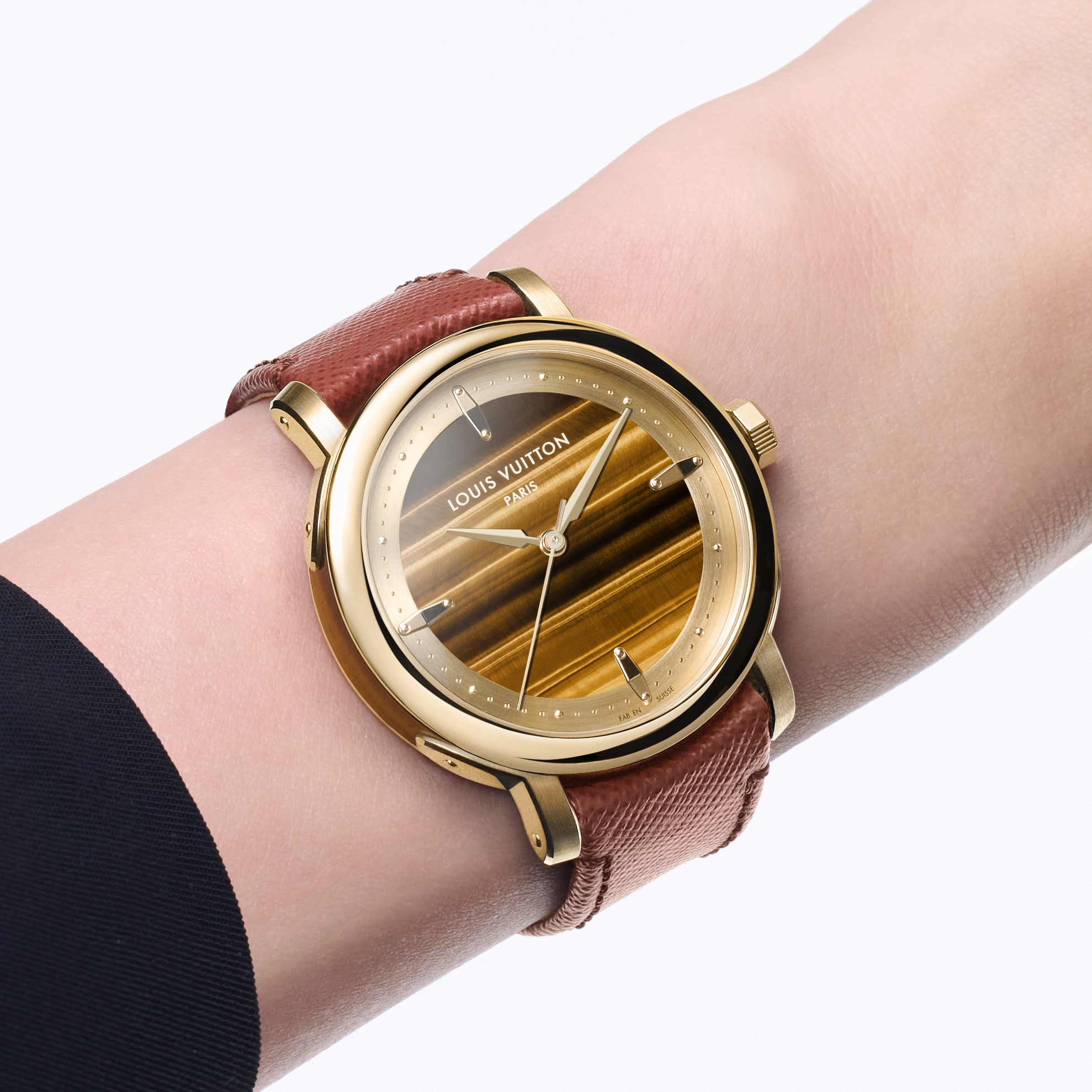 ルイヴィトン Louis Vuitton Escale, Automatic, 40mm, Yellow gold and tiger's eye